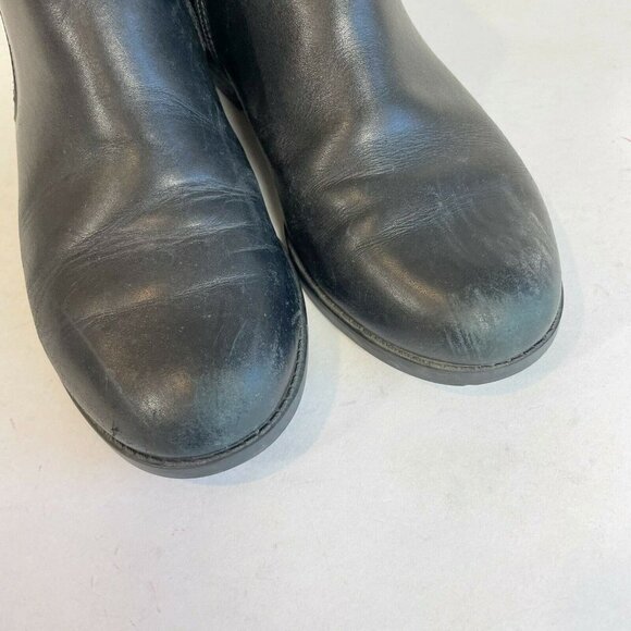 Amazon.com | Vionic Brinkely Women Vionic Womens Nadelle Chelsea Bootie‎ Stacked Heels Black Sz 6 Leather Side Zip